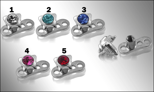 der019 Dermal Anchor Microdermal Titan G23 mit Schmetterling