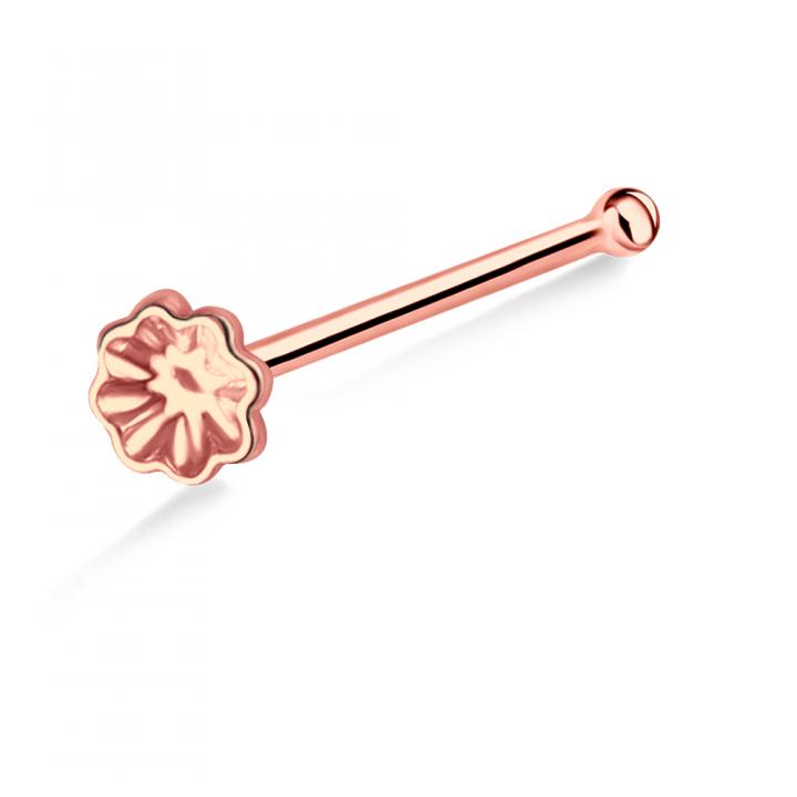 Nasenstecker Pin Blume Silber silberfarbig schwarz goldfarbig roségoldfarbig