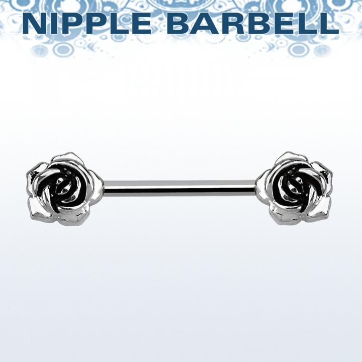 Brustwarzen-Piercing Rosen Barbell Hantel Nippel Piercing
