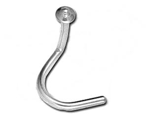 sl553b Nasenpiercing Spirale mit 2,5mm Spitze Stahl Nasenstecker 1.0 mm