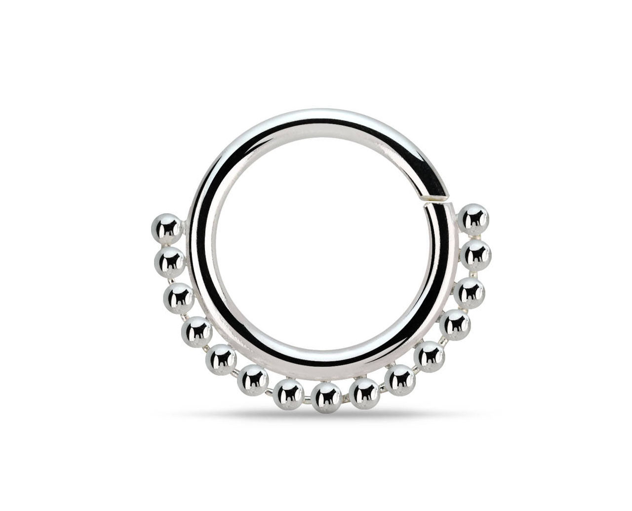 Septum Septumring 925er Sterling Silber   1.2mm-Stärke