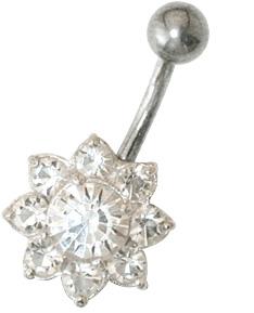 bp207_7_kopie Bauchnabelpiercing Kristall Stern crystal Stahl Banane 10mm