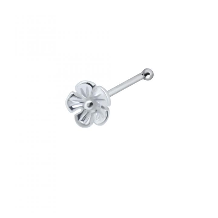 Nasenstecker Pin BLUME Silber silberfarbig schwarz goldfarbig roségoldfarbig