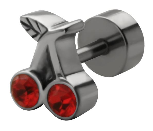 ssfp-02_kopie Stahl Piercing Kugel Kirschen Motiv Verschluss 1.2mm Schraubkugel