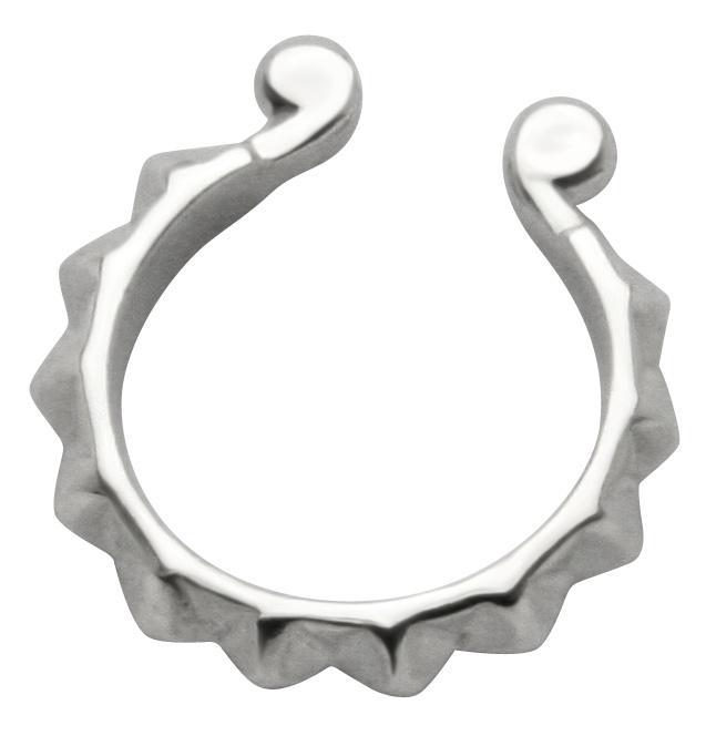 Fake Brustwarzenpiercing Silber Kranz Clip zum Klemmen Brust Piercing