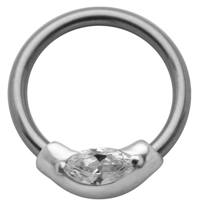 Brustwarzen BCR Ring Kristall Klemmring Nippel Piercing