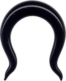 p3880_3 Piercing Dehnungssichel Tribal Schwarz aus Glas Expander Claw