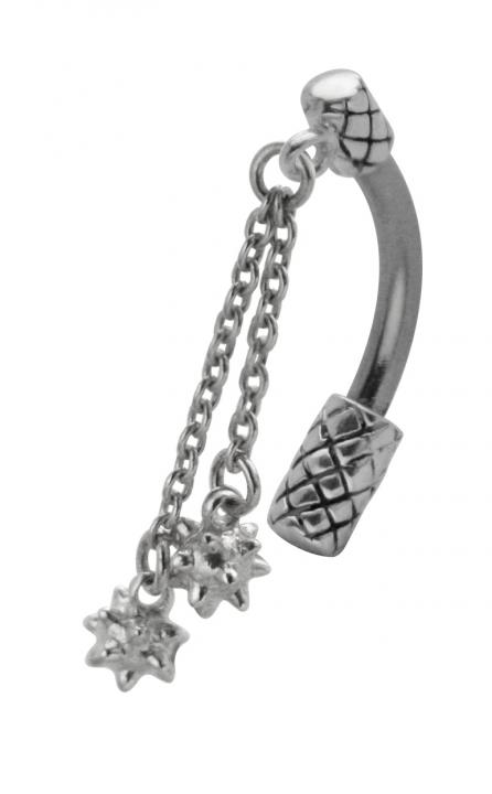 slb-08_kopie Bauchnabelpiercing Morgenstern Anhänger 10mm Stahl Schmuck