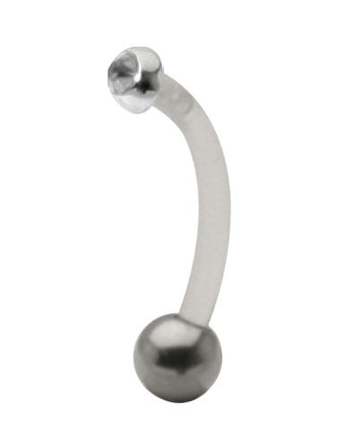 Bauchnabelpiercing PTFE Kristalldisc Piercing Banane