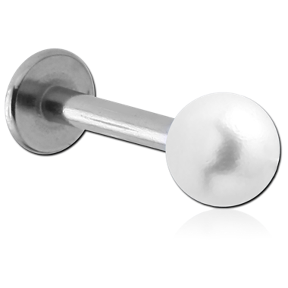 Piercing Titan Labret mit synthetischer Perle Piercing Titan Labret mit synthetischer Perle