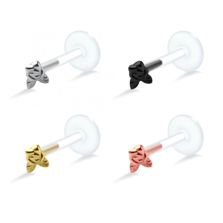 PTFE Tragus Labret Rose silber schwarz goldfarbig roségoldfarbig