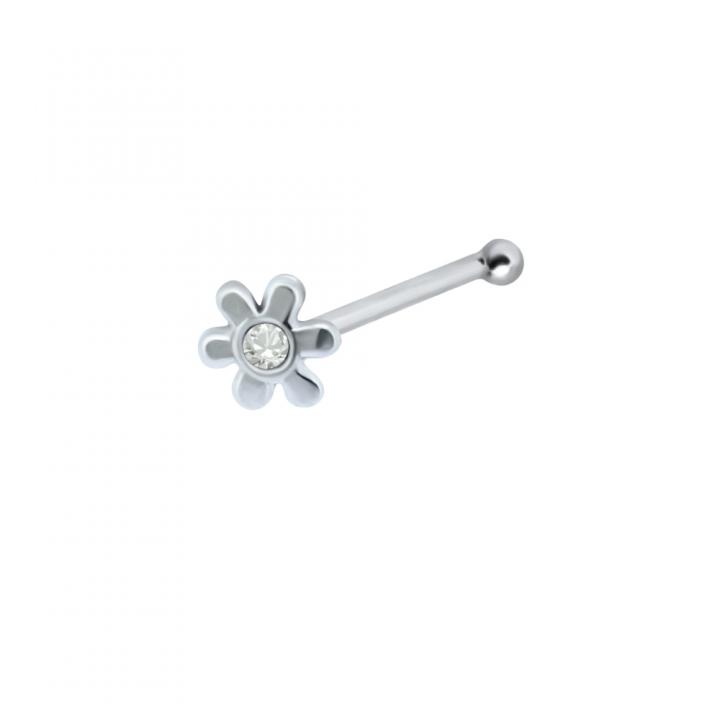 Nasenstecker Pin Blume Silber silberfarbig schwarz goldfarbig roségoldfarbig