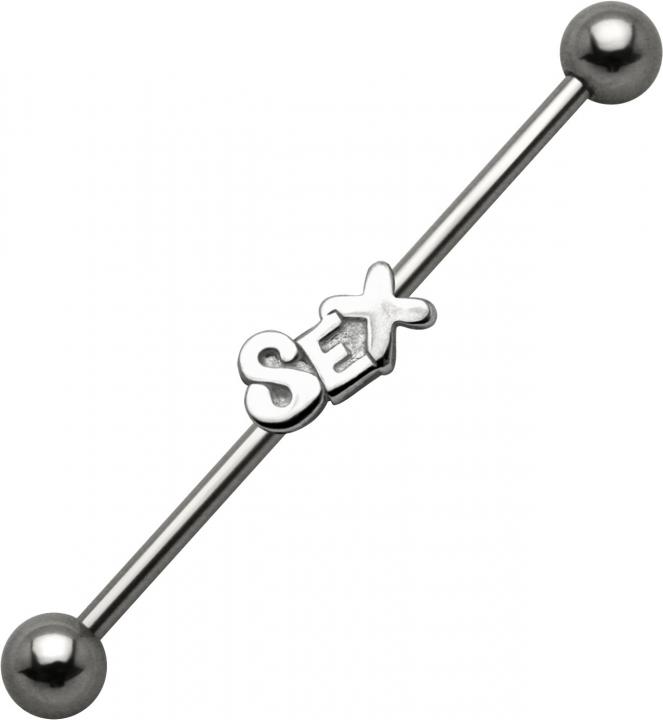 Industrial Piercing SEX Stahl Barbell Ohr Schmuck