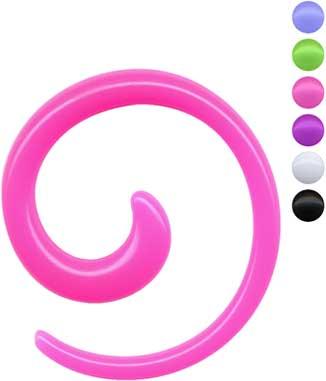 32142 Piercing Expander Acryl Dehnungsspirale 6 Farben Claw Taper