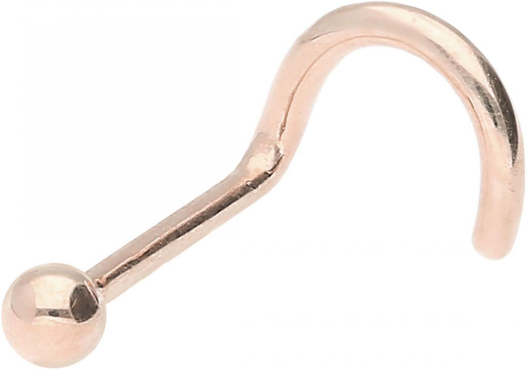 18Karat Echtgold Roségold Nasenstecker mit 1.6mm-Kugel