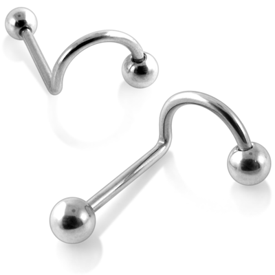 bar262 Zungenpiercing Barbell Slave Stahl Hantel 1,6 x 16mm