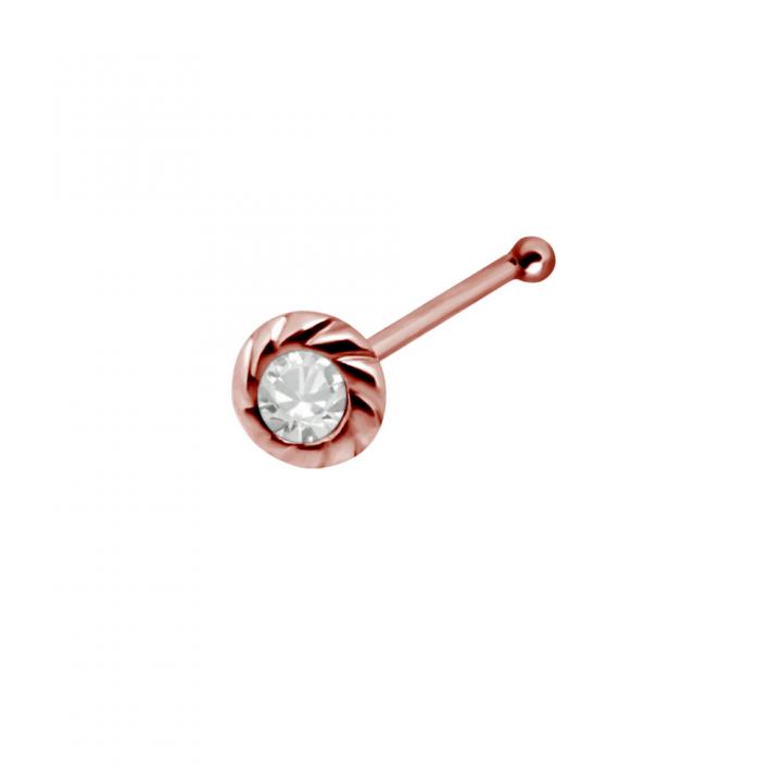 Nasenstecker Pin Kristall Silber silberfarbig schwarz goldfarbig roségoldfarbig