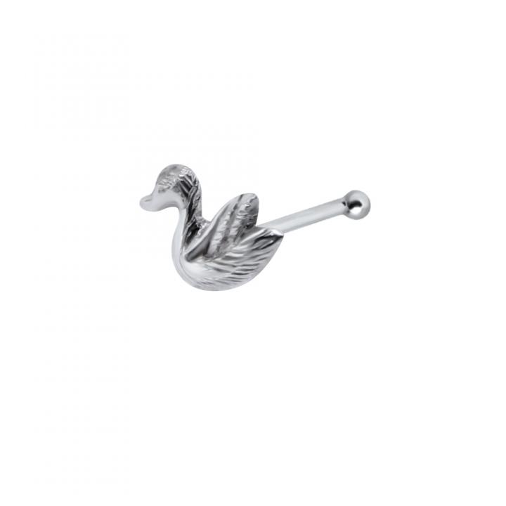 Nasenstecker Pin Ente Silber silberfarbig schwarz goldfarbig roségoldfarbig