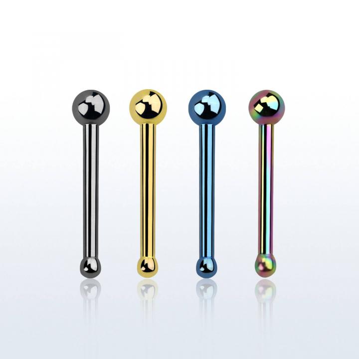 Nasenstecker Pin mit 1.5mm-Ball schwarz rainbow dunkelblau goldfarbig