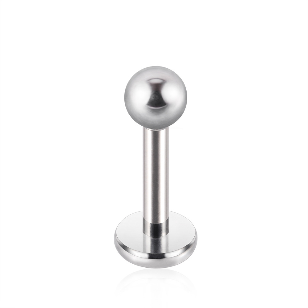 Piercing Labret Chirurgenstahl 316L Innengewinde mit 4mm-Kugel