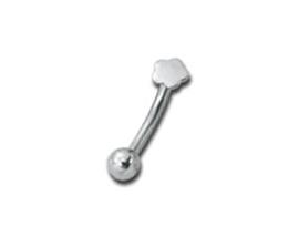 Augenbrauen Piercing mit Blume Motiv Titan G23 Banane