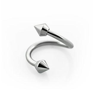 spe2nh Piercing Spirale mit Cone Spitzen Stahl 1.2 mm Twister