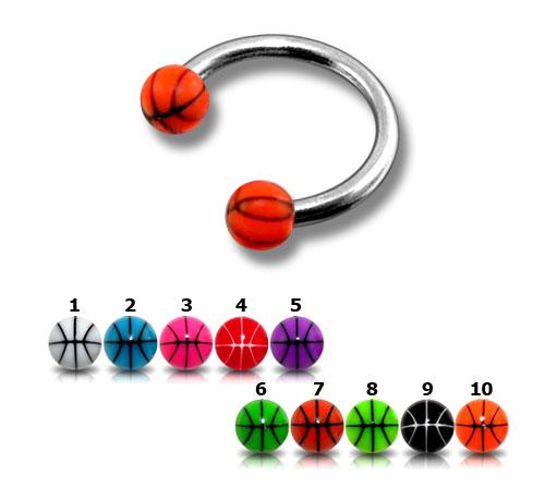 en1002 Hufeisen Circular Piercing Basketballs Titan oder Stahl 1.6 mm