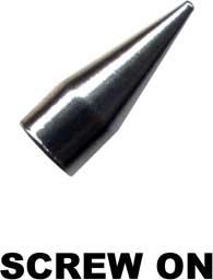 p2259_3 Titan Piercing lange Spitze Verschluss 1.6mm x 10mm Schraubspitze