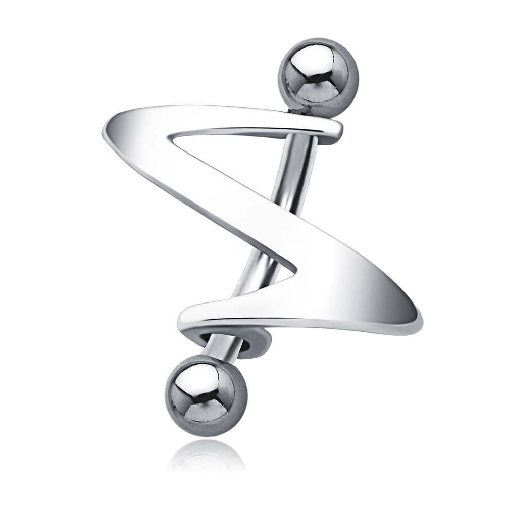 Augenbrauenpiercing Ohrpiercing Piercing Chirurgenstahl Banane Schild aus Silber mit Motiv Blitz