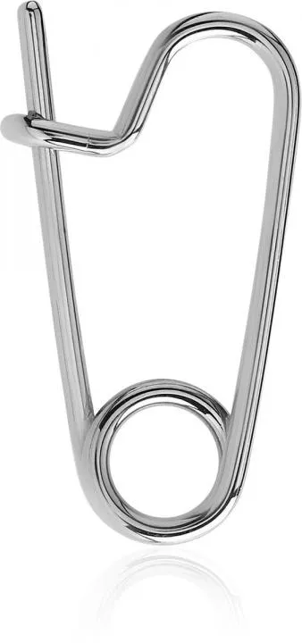 1,2mm Sicherheitsnadel Silber Ohr Piercing Ohrring Stahl