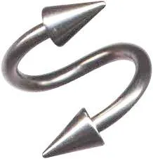 Piercing Spirale mit Spitzen Titan 1,2mm/1,6mm Twister Schmuck