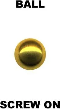 Farbige Titan Piercing Kugel Gelb anodisiert Verschluss Schraubkugel
