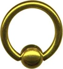 BCR Piercing Ring Gold Gelb Titan Klemmkugelring Klemmring
