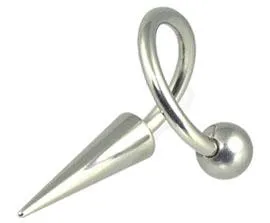 Piercing Spirale lange Spitze und Kugel Stahl 1.2 /1.6 Twister