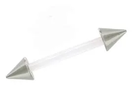 PTFE Piercing Barbell Spitzen Stahl 1,2 und 1,6mm Hantel