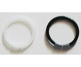 Piercing PTFE-Ring mit Verschluss-Schlauch schwarz oder transparent