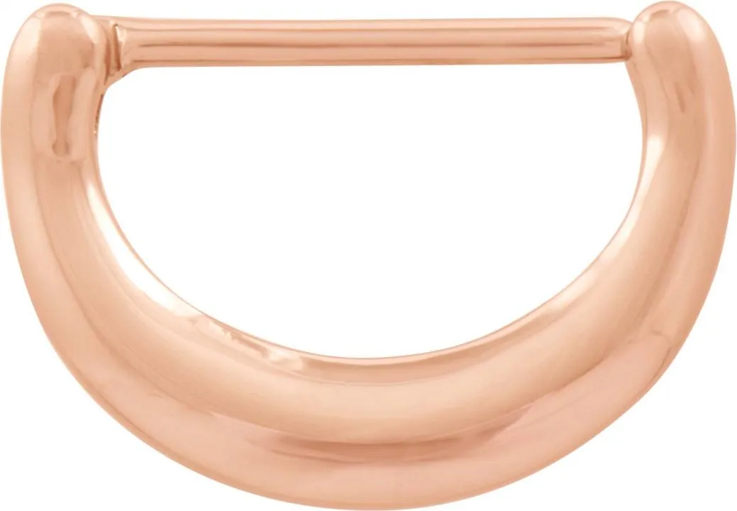Brustwarzenpiercing Nippelpiercing Clicker roségoldfarbig mit modernem Design