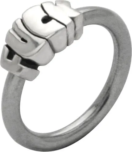 Bauchnabelpiercing FUCK BCR Piercing Ring Klemmring Stahl o Titan