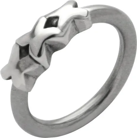 Bauchnabelpiercing Tripple XXX BCR Piercing Ring Stahl o Titan