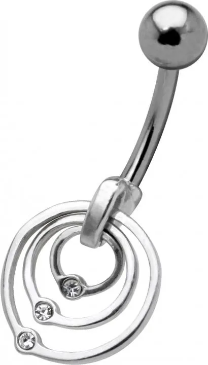 Bauchnabelpiercing Ringe Kreise Silber Geometrical Belly