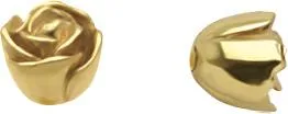 Goldfarbene Piercing Kugel Rose Motiv 1,6mm Verschluss Schraubkugel