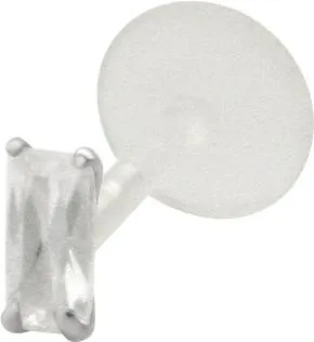 PMFK Piercing Labret Kristall Stecker 1,2 mm