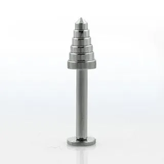 Piercing Labret Einhorn Spitze aus Stahl 1.2 und 1.6mm Stecker