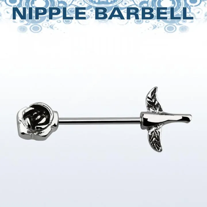 Brustwarzen-Piercing Rose Barbell Hantel Nippel Piercing