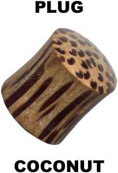 Holz Plug Ohr Piercing aus Kokosnuss Organic