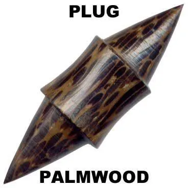 Spike Plug aus Palmenholz Ohr Piercing