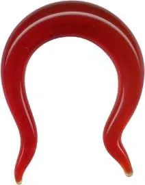 Piercing Dehnungssichel Tribal Rot aus Glas Expander Claw