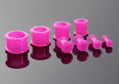 Silikon Flesh Tunnel Pink Ohrpiercing 4mm bis 18mm