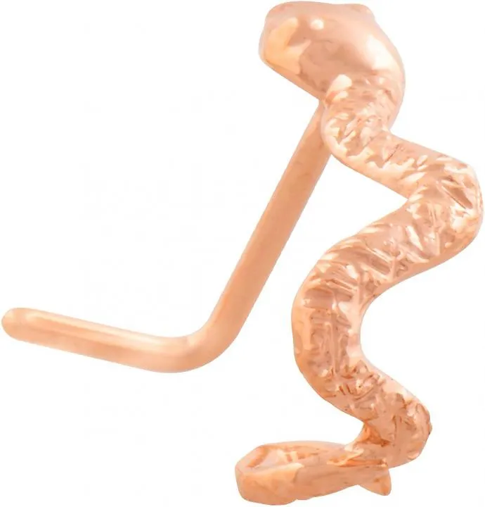 Nasenstecker Spirale Chirurgenstahl roségoldfarbig Schlange 0.8mm Stärke