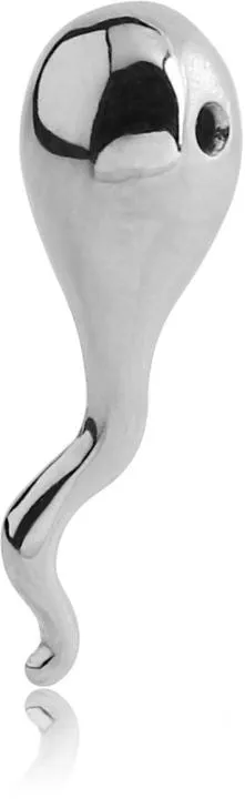 Piercing Klemmkugel 4mm Spermie Motiv 1,2 und 1,6mm